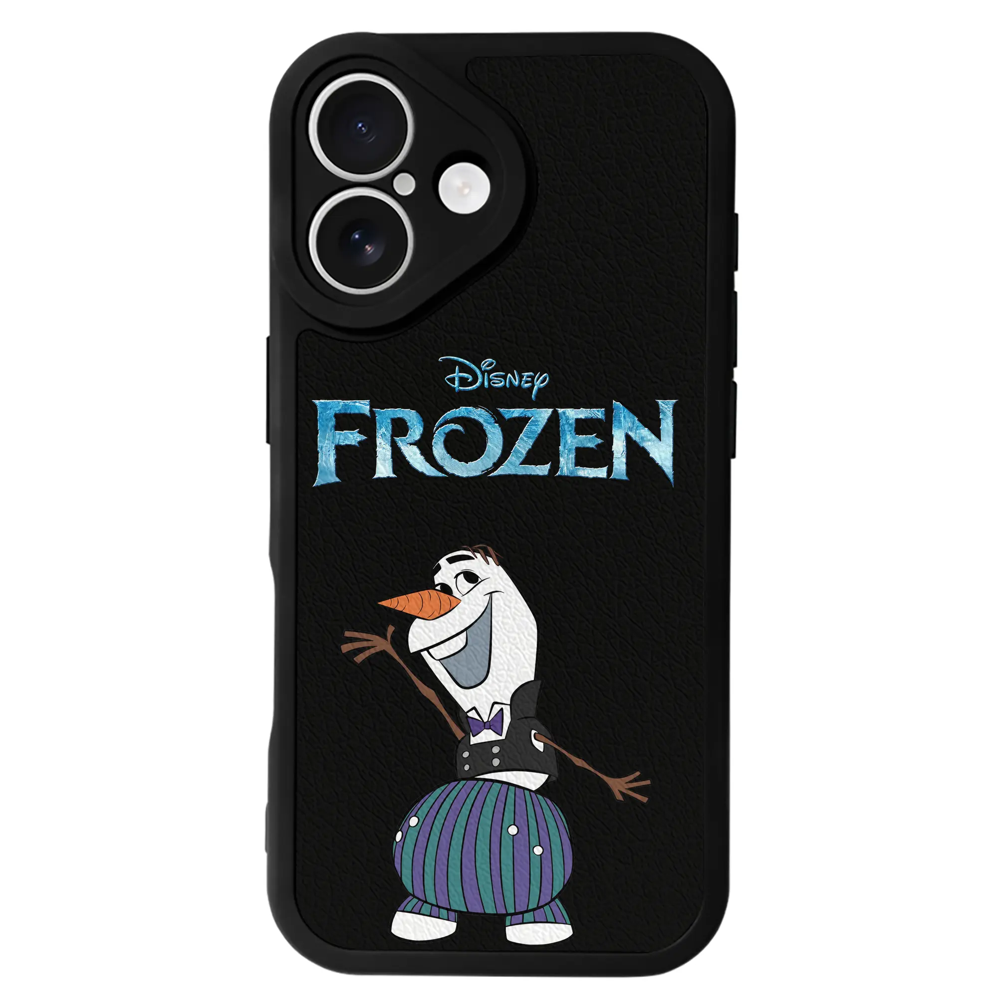 アナと雪の女王(Frozen) グッズ オラフ(Olaf) - IPhone 16シリーズ対応 ・ シリコンスマホケース ・ レザー調 ・ 高精度フィット ・ 耐衝撃 ・ ワイヤレス充電対応 ・ 精密カット